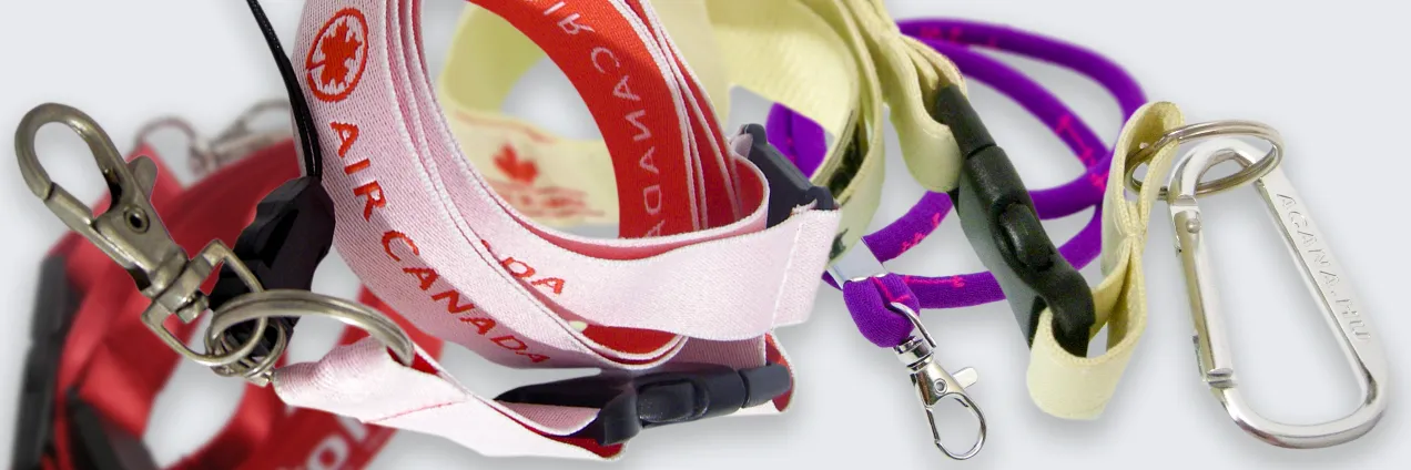 Exempel på nyckelband med logotyp.