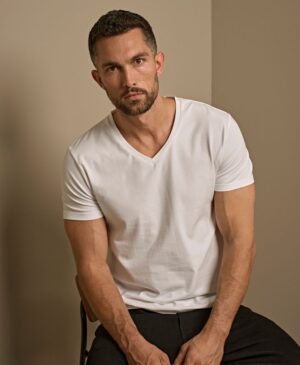 T-Shirt: Stretch V-Neck Tee